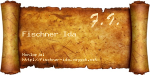 Fischner Ida névjegykártya